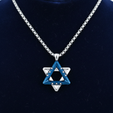 Blue Star of David - Navy Velvet