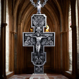 S925K Silver Orthodox Crucifixion Necklace - BGCOPPER