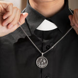 Holy Family S925K Sterling Silver Pendant Necklace - BGCOPPER