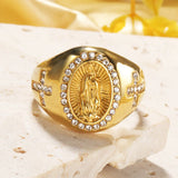 Our Lady of Guadalupe Titanium Ring - BGCOPPER