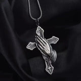 2023 Newest Pure Pewter Prayer Hand Necklace - Pray Anytime, Anywhere - BGCOPPER