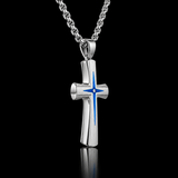Starburst Cross Necklace – Silver Christian Pendant