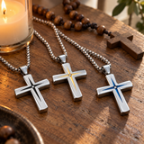Starburst Cross Necklace – Silver Christian Pendant