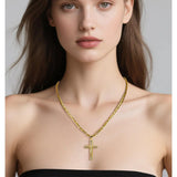 Jesus Cross Diamond - Encrusted Necklace - BGCOPPER