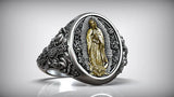 S925K Silver Our Lady of Guadalupe Ring - BGCOPPER