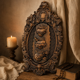 Three Sacred Hearts of the Holy Family Wall Hanging Art work Personalized Religious Gift wooden decor - product view