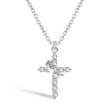 Cross and Diamond Crown Necklace - BGCOPPER
