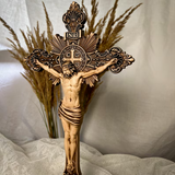 St. Benedict Crucifix: Maple Wood, Divine Protection, & the Story of Redemption
