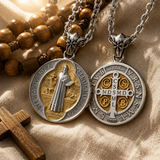 St. Benedict Home Blessing Titanium Steel Pendant