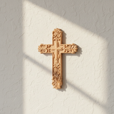 Carved Cross - White Wall