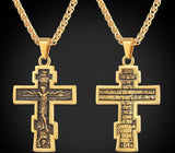 Orthodox double-sided engraved cross necklace - BGCOPPER