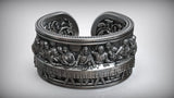 The Last Supper 925K Sterling Silver Open End Adjustable Ring - BGCOPPER