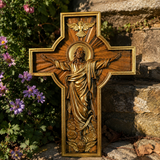 The Ascension Cross - Hand-Carved Jesus Crucifix with Holy Spirit Dove