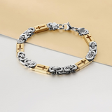 Minimalist Hollow Cross Interlocking Link Stainless Steel Bracelet