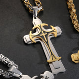 Triple Stainless Steel Cross Necklace - BGCOPPER