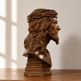 Boxwood Jesus Crown with Thorns Half-Length Desktop Ornament