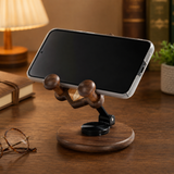 Beechwood Guardian Angel Adjustable Phone Stand – Faith-Inspired Wooden Desk Holder