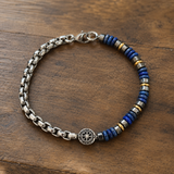 Boho Natural Stone Compass Beaded Bracelet