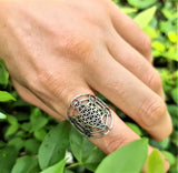 Metatron's Cube Ring Archangel Protection Women Ring Stainless Steel Jewelry - BGCOPPER