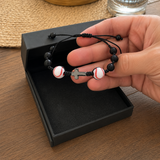 Sports Faith Baseball Bead Cross Adjustable Braided Bracelet