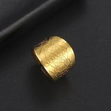 Amaxer Metatron’s Cube Ring for Men Stainless Steel Vintage Sacred Geometry Spiritual Protection Amulet Ring Statement Band for Men Women - BGCOPPER