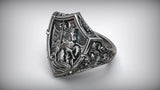 S925K Silver St. George Defeat the Dragon Ring - BGCOPPER
