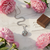 Celtic Locket - Marble Peonies Mother's Day