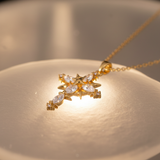 Cross Pendant - Frosted Glass Backlight
