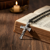 Crucifix Necklace - Bible Scene