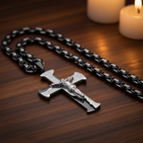 Crucifix Necklace - Candlelight