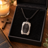 Radiant Shield Pendant Necklace – Titanium Steel Faith-Inspired Men's Necklac