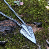 Viking Stainless Steel Arrowhead Pendant Necklace - Odin's Spear - BGCOPPER