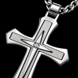 Modern Two-Tone Cross Necklace – A Bold Daily Reminder of Faith