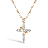 Cross and Diamond Crown Necklace - BGCOPPER