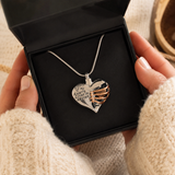 A Piece of My Heart Lives in Heaven Memorial Cremation Necklace - size and finish detail
