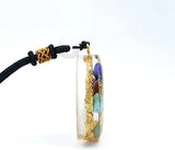 Natural Gemstone Charm Fashion Necklace Engrave Flower Of Life Multidimensional Metatron's Cube Pendant Reiki Heal Crystal Jewelry - BGCOPPER