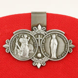 St. Christopher's Virgin Mary bless us with a safe journey car visor clips - BGCOPPER