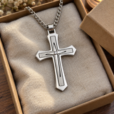 Modern Two-Tone Cross Necklace – A Bold Daily Reminder of Faith