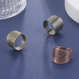 Amaxer Metatron’s Cube Ring for Men Stainless Steel Vintage Sacred Geometry Spiritual Protection Amulet Ring Statement Band for Men Women - BGCOPPER