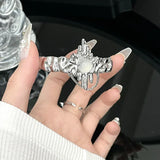 Irregular Pleated Chain Moonstone Skeleton Size Adjustable Bracelet Ring Set - BGCOPPER