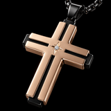 Layered Cross Necklace – Titanium Steel Christian Pendant