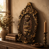 Three Sacred Hearts of the Holy Family Wall Hanging Art work Personalized Religious Gift wooden decor - gift presentation