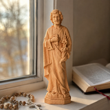Joseph Beechwood Round Carved Tabletop Ornament