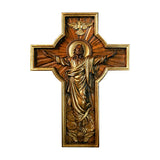 Ascension Cross Large Wooden Sculpture for Christian home decor and prayer spaces