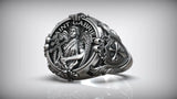 St. Michael Archangel Holy Sword Gabriel Angel S925K Silver Ring - BGCOPPER