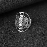 Metatron's Cube Ring Archangel Protection Women Ring Stainless Steel Jewelry - BGCOPPER