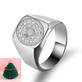 Seal of the Seven Archangels Stainless Steel Men's Trigger Finger Seal of Solomon - BGCOPPER