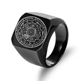 Seal of the Seven Archangels Stainless Steel Men's Trigger Finger Seal of Solomon - BGCOPPER