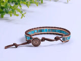Natural Turquoise Hand-Woven Bracelet|Chakra Balancing/Energy Healing Guardian Jewelry - BGCOPPER