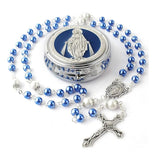 Virgin Mary alloy rosary beads — comes with a jewelry box - BGCOPPER